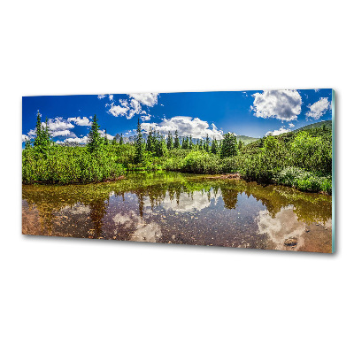 Panel antisalpicaduras Lago en el bosque