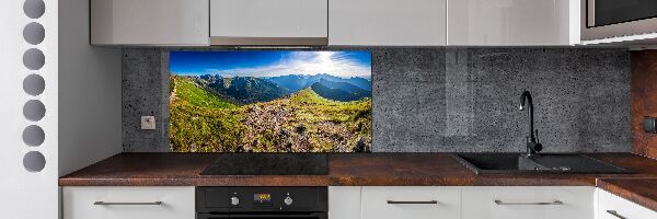 Salpicadero de cocina panorama de montaña