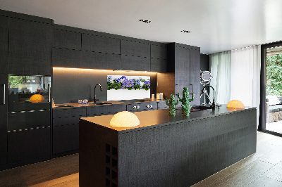 Panel do kuchni Niebieskie kwiaty