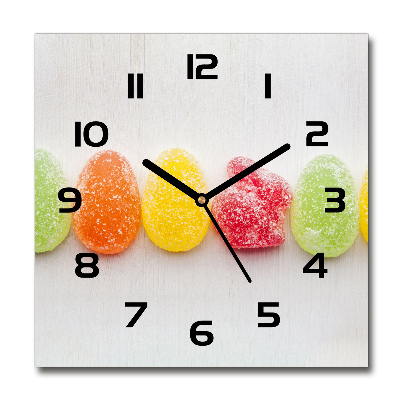 Reloj de pared cuadrado Gomitas de colores