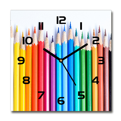Reloj cuadrado Lápices de colores
