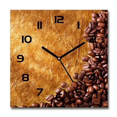 Reloj cuadrado Granos de café
