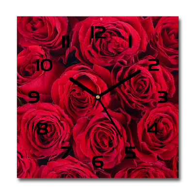 Reloj de pared cuadrado Rosas