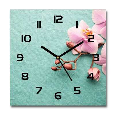Reloj cuadrado Orquídea