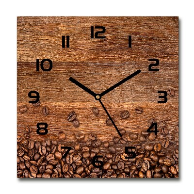 Reloj cuadrado Granos de café