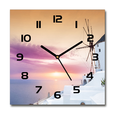 Reloj cuadrado Santorini, Grecia