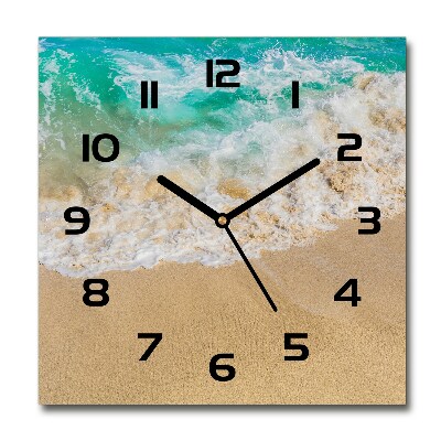 Reloj de pared cuadrado Playa y mar