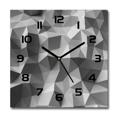 Reloj de pared cuadrado Triángulos abstractos
