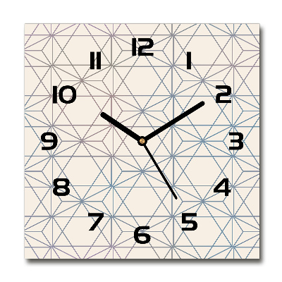 Reloj cuadrado Fondo geométrico