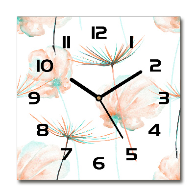 Reloj de pared cuadrado Diente de león