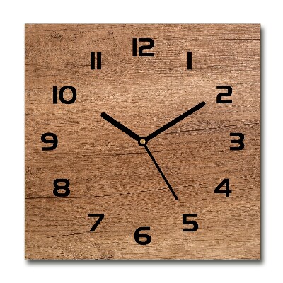 Reloj de pared cuadrado Fondo de madera
