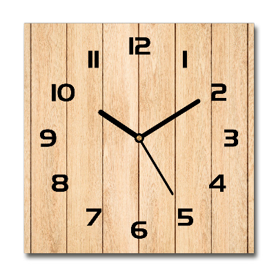 Reloj cuadrado Fondo de madera