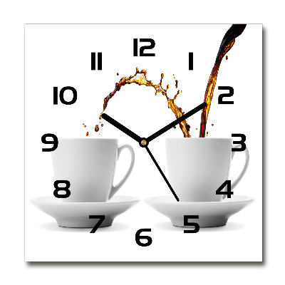 Reloj de pared cuadrado Café vertido