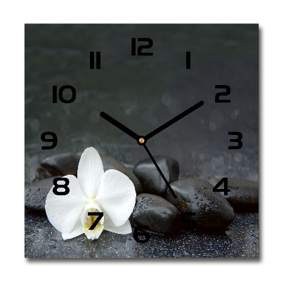 Reloj cuadrado Orquídea