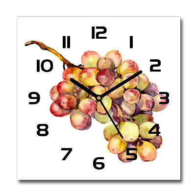 Reloj de pared cuadrado Un racimo de uvas