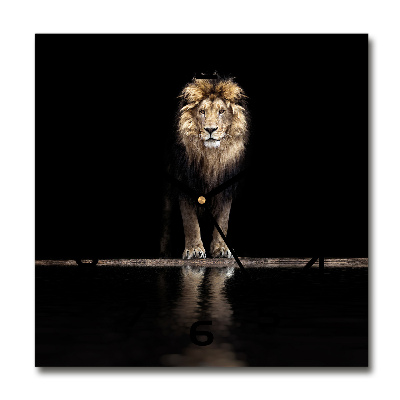 Reloj de pared cuadrado Retrato de un león