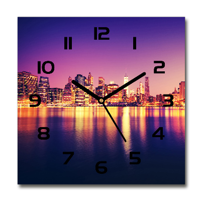 Reloj de pared cuadrado Manhattan Nueva York