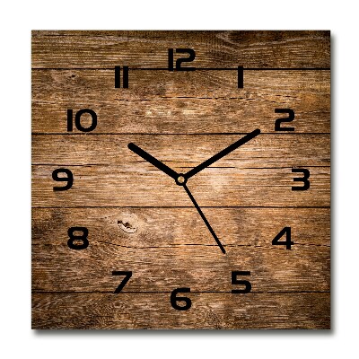 Reloj de pared cuadrado Fondo de madera