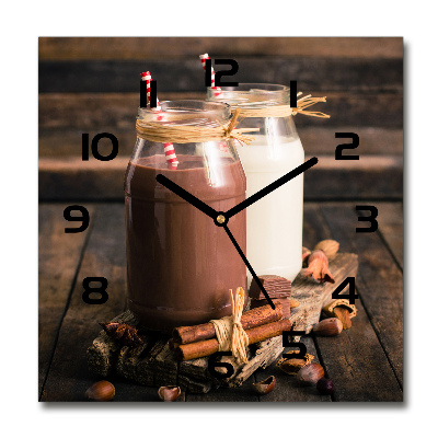 Reloj cuadrado Cócteles en frascos