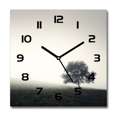 Reloj de pared cuadrado Árbol solitario