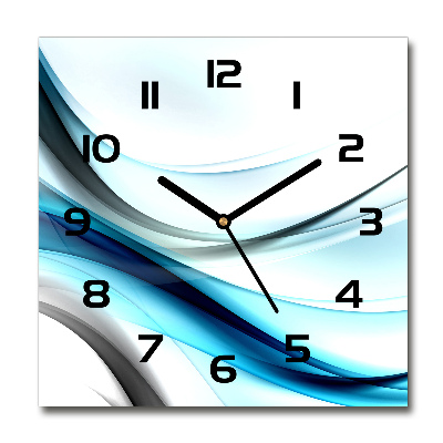 Reloj cuadrado Ondas abstractas