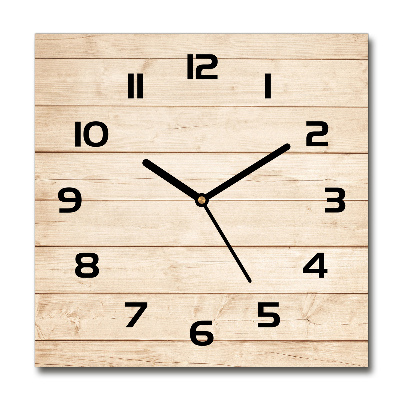 Reloj de pared cuadrado Fondo de madera