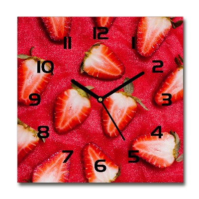Reloj cuadrado Fresas en rodajas