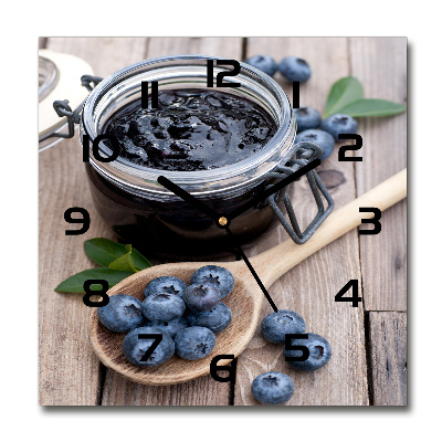 Reloj de pared cuadrado Mermelada de arándanos