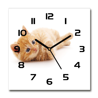 Reloj cuadrado Gato pelirrojo