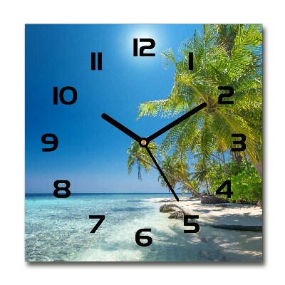 Reloj cuadrado Playa de Maldivas