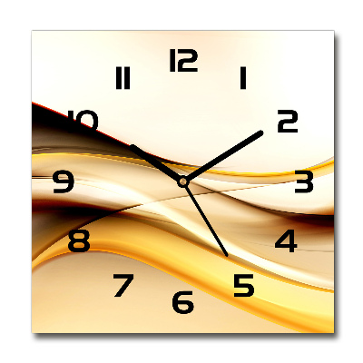 Reloj cuadrado Ondas abstractas