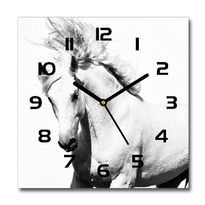 Reloj de pared cuadrado Caballo blanco
