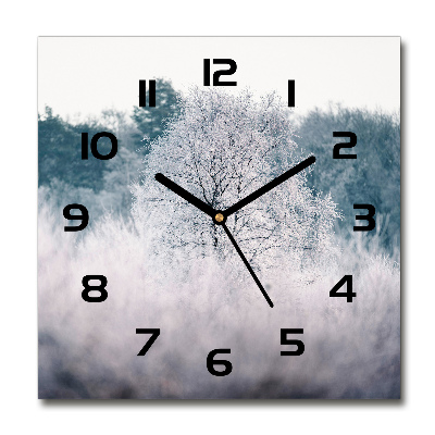Reloj de pared cuadrado Árboles en invierno