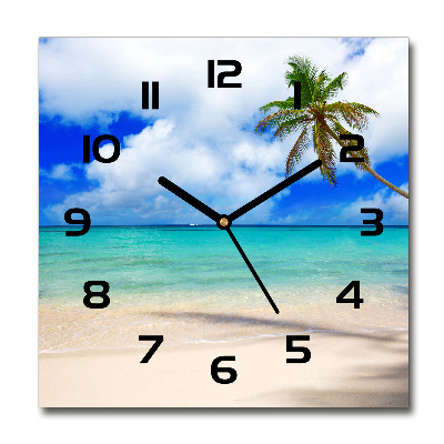 Reloj cuadrado Playa caribeña