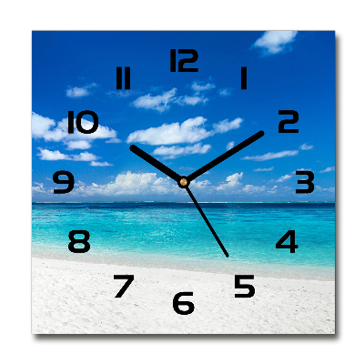 Reloj de pared cuadrado Playa tropical