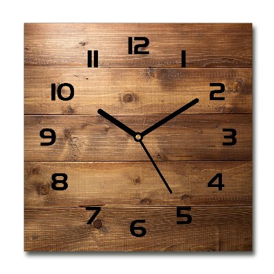 Reloj cuadrado Fondo de madera