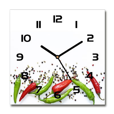 Reloj de pared cuadrado chiles
