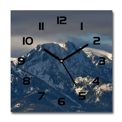 Reloj de pared cuadrado Giewont en invierno