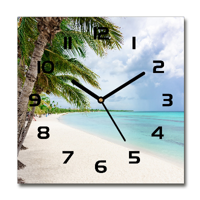 Reloj cuadrado Playa tropical