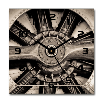 Reloj cuadrado motor de avión