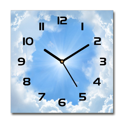 Reloj cuadrado Nubes en el cielo
