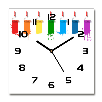 Reloj cuadrado Rodillos de pintura