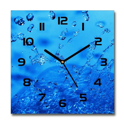 Reloj de pared cuadrado Gotas de agua