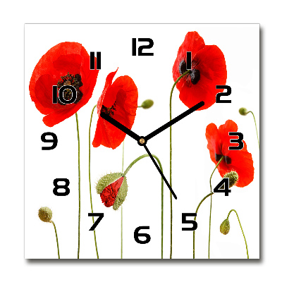 Reloj cuadrado Amapolas