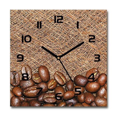 Reloj de pared cuadrado Granos de café