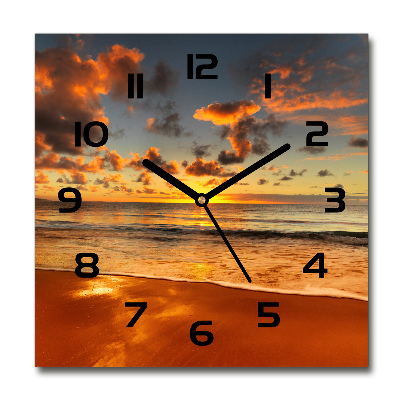 Reloj de pared cuadrado Playa australiana