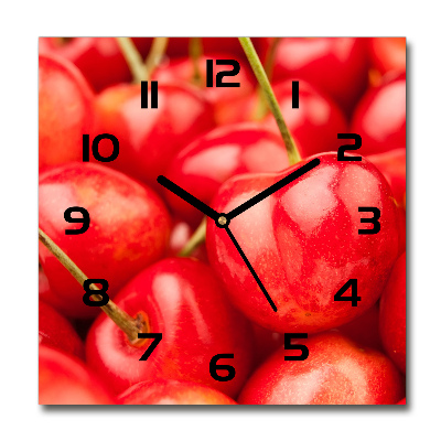 Reloj de pared cuadrado Cereza