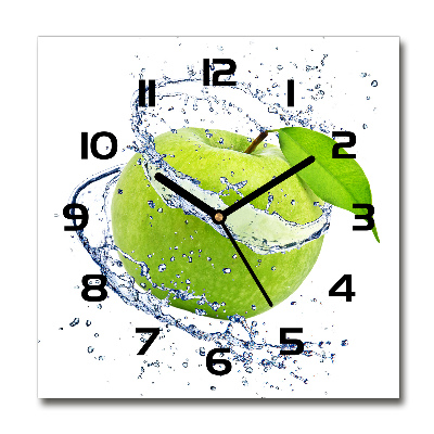 Reloj cuadrado manzana verde