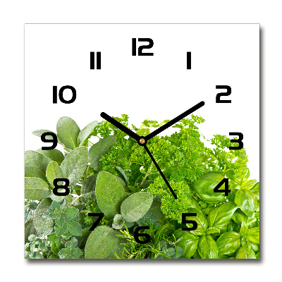 Reloj de pared cuadrado Hierbas