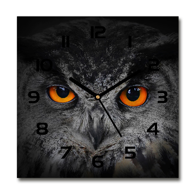Reloj de pared cuadrado Ojos de búho diabólicos